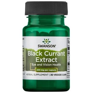 Swanson, Екстракт чорної смородини, (Black Currant Extract), 200 мг, 30 капсул (SWV-14203), фото