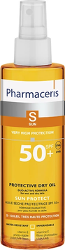 Сухое масло для тела PHARMACERIS S САН ПРОТЕКТ | защитное, для влажной и сухой кожи, SPF 50+ - 200 мл, фото