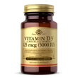 Solgar, витамин D3 (холекальциферол), 125 мкг (5000 МЕ), 60 вегетарианских капсул (SOL-03312), фото