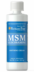 Крем з глюкозаміном та ЧСЧ, MSM Glucosamine Cream, Puritan's Pride, 113 г (PTP-60502), фото