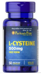 Л-цистеин, L-Cysteine, Puritan's Pride, 500 мг, 50 капсул (PTP-10100), фото