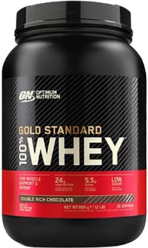 (EU) Optimum Nutrition, Сироватковий протеїн, 100% Whey Gold Standard, Подвійний насичений шоколад, 900 г (OPN-98846), фото