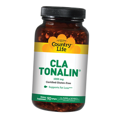 Country Life, CLA тоналин, 1000 мг, 90 мягких капсул (CLF-04500), фото
