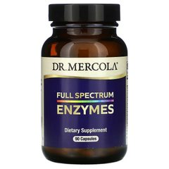 Dr. Mercola, Ферменти, повний спектр, Enzymes, Full Spectrum, 90 капсул (MCL-03090), фото