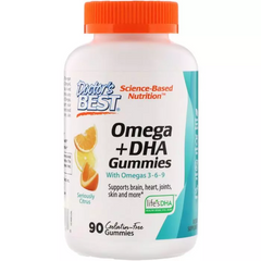 Doctor's Best, Omega 3 + DHA, Seriously Citrus, 90 жевачек (DRB-00506), фото