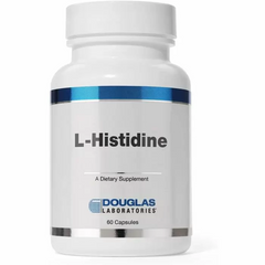 L-гістидин, підтримка суглобів, мозку і здоров'я серця, L-Histidine, Douglas Laboratories, 60 капсул (DOU-00421), фото