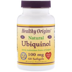 Healthy Origins, Ubiquinol, Убіхінол натуральний, 100 мг, 60 капсул (HOG-36467), фото