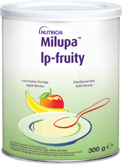 Milupa Low Protein Porridge каша яблучно-бананова з низьким вмістом білка для дітей від 6 місяців - 300 г, фото