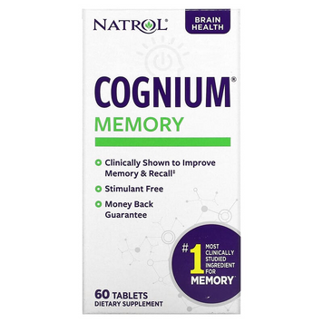 Natrol, Cognium Memory, 100 мг, 60 таблеток (NTL-07230), фото