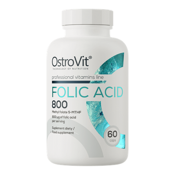 Ostrovit, Folic Acid 800, Фолієва кислота, 60 капсул (OST-91838), фото