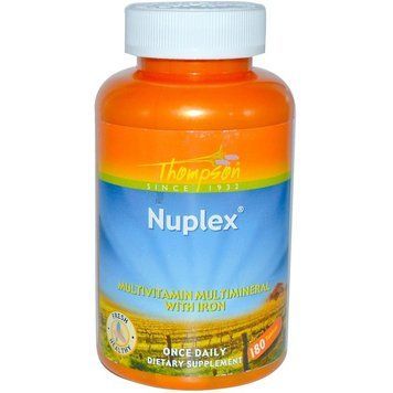 Мультивитамины и мультиминералы с железом, Multivitamin Multimineral, Thompson, Nuplex, 180 таблеток (THO-19235), фото