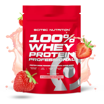 Протеїн сироватковий Scitec Nutrition 100% Whey Protein Professional | полуниця - 500 г, фото