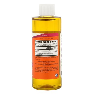 Now Foods, натуральна олія з вітаміном E, антиоксидантний захист, 118 мл (NOW-00930), фото