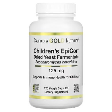 California Gold Nutrition, Children's Epicor, 125 мг, 120 рослинних капсул (CGN-01569), фото