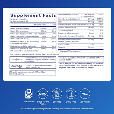 Мультивитаминный комплекс Pure Encapsulations Multi T/D - 60 капсул, фото