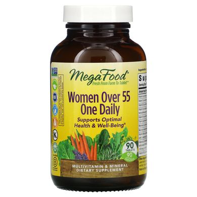 MegaFood, Women Over 55, мультивитамины для женщин старше 55 лет, для приема один раз в день, 60 таблеток (MGF-10352), фото