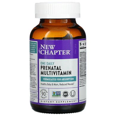 New Chapter, Мультивітаміни для вагітних One Daily, 90 вегетаріанських пігулок (NCR-90332), фото