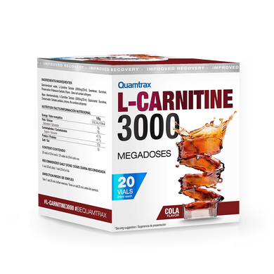 Quamtrax, L-Carnitine 3000, кола, 20 флаконів (817582), фото