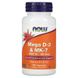 Now Foods NOW-00386 NOW Foods, Mega D-3 и MK-7, 120 капсул (NOW-00386) 1