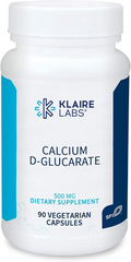 Klaire Labs, Кальцій Д-глюкарат, Calcium D-Glucarate, 500 мг, 90 вегетаріанських капсул (KLL-00628), фото