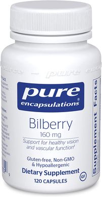 Экстракт Черники, Bilberry, Pure Encapsulations, 160 мг, 120 капсул (PE-00339), фото