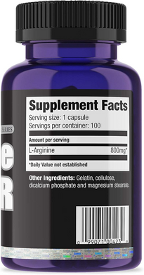 Ultimate Nutrition, L-аргінін, 800 мг, 100 капсул (ULN-00423), фото