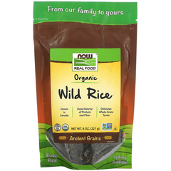 Дикий рис, Wild Rice, Now Foods, органик, 227 г, (NOW-06103), фото
