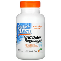 Doctor's Best, N-ацетилцистеїн (NAC) для регуляції процесу детоксикації, 180 вегетаріанських капсул (DRB-00517), фото