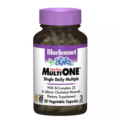 Мультивитамины без железа, MultiONE, Bluebonnet Nutrition, 30 гелевых капсул (BLB-00145), фото