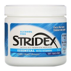 Stridex, Single-Step Acne Control, не содержащие спирта , 55 мягких салфеток (SDX-06555), фото
