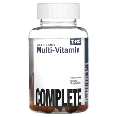 T-RQ, Жевательные мармеладки для взрослых, мультивитамины, полноценный комплекс, клубника, апельсин и вишня, 60 жевательных таблеток (QRT-00104), фото