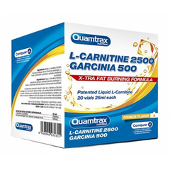 Quamtrax, L-Сarnitine 2500 мг + Garcinia 500, апельсин, 20 флаконів (815964), фото