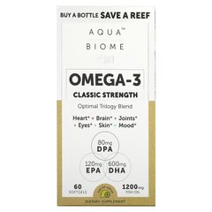 Enzymedica, Aqua Biome, риб'ячий жир, Classic Strength, лимонний смак, 600 мг, 60 м'яких таблеток (ENZ-10010), фото