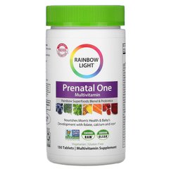 Rainbow Light, Prenatal One, мультивитамины для беременных, 90 таблеток (RLT-10972), фото
