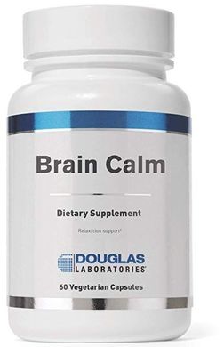 Заспокоєння мозку, суміш амінокислот і поживних речовин, Brain Calm, Douglas Laboratories, 60 капсул (DOU-02689), фото