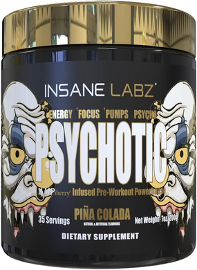 Insane Labz, Psychotic GOLD, 35 порций, Pina Colada, 200 г (INL-45936), фото