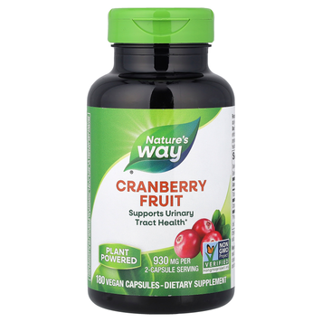 Плоди журавлини 465 мг Nature's Way Cranberry Fruit - 180 веганських капсул, фото
