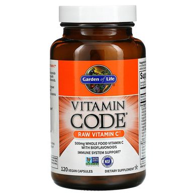 Garden of Life, Vitamin Code, вітамін C RAW, 250 мг, 120 веганських капсул (GOL-11655), фото