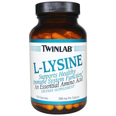 L- лізин, Twinlab, 500 мг, 100 капсул, (TWL-00141), фото