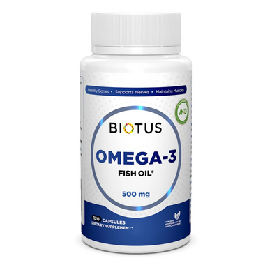 Омега-3 исландский рыбий жир, Omega-3 Fish Oil, Biotus, 120 капсул (BIO-530029), фото