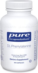 DL-фенилаланин, DL-Phenylalanine, Pure Encapsulations, 90 капсул (PE-00263), фото