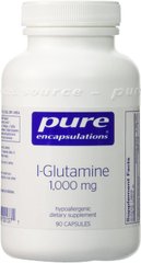 L-глютамин 1000 мг, l-Glutamine 1000 mg, Pure Encapsulations, 90 капсул, (PE-00137), фото