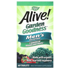 Nature's Way, Alive! Garden Goodness, мультивітаміни для чоловіків, 60 пігулок (NWY-12112), фото