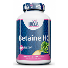 Haya Labs, Бетаїн HCL, 650 мг, 90 таблеток (820176), фото