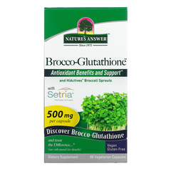 Nature's Answer, Brocco-Glutathione, средство с брокколи и глутатионом, 500 мг, 60 растительных капсул (NTA-16030), фото