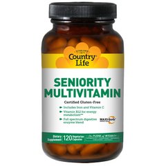 Мультивитамины для пожилых, Country Life, 120 гелевых капсул (CLF-08181), фото