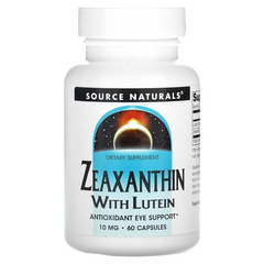 Source Naturals, зеаксантин із лютеїном, 10 мг, 60 капсул (SNS-01882), фото