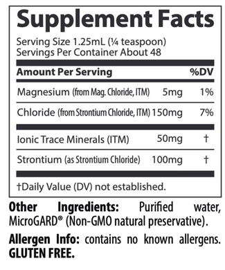 Trace Minerals ®, Рідкий іонний стронцій, 100 мг, 59 мл (TMR-00359), фото