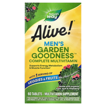 Мультивитамины для мужчин Nature's Way Alive! Garden Goodness Men's Complete Multivitamin - 60 таблеток, фото