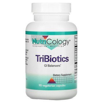 Nutricology, TriBiotics, 90 вегетаріанських капсул (ARG-51020), фото
